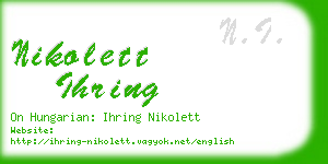 nikolett ihring business card